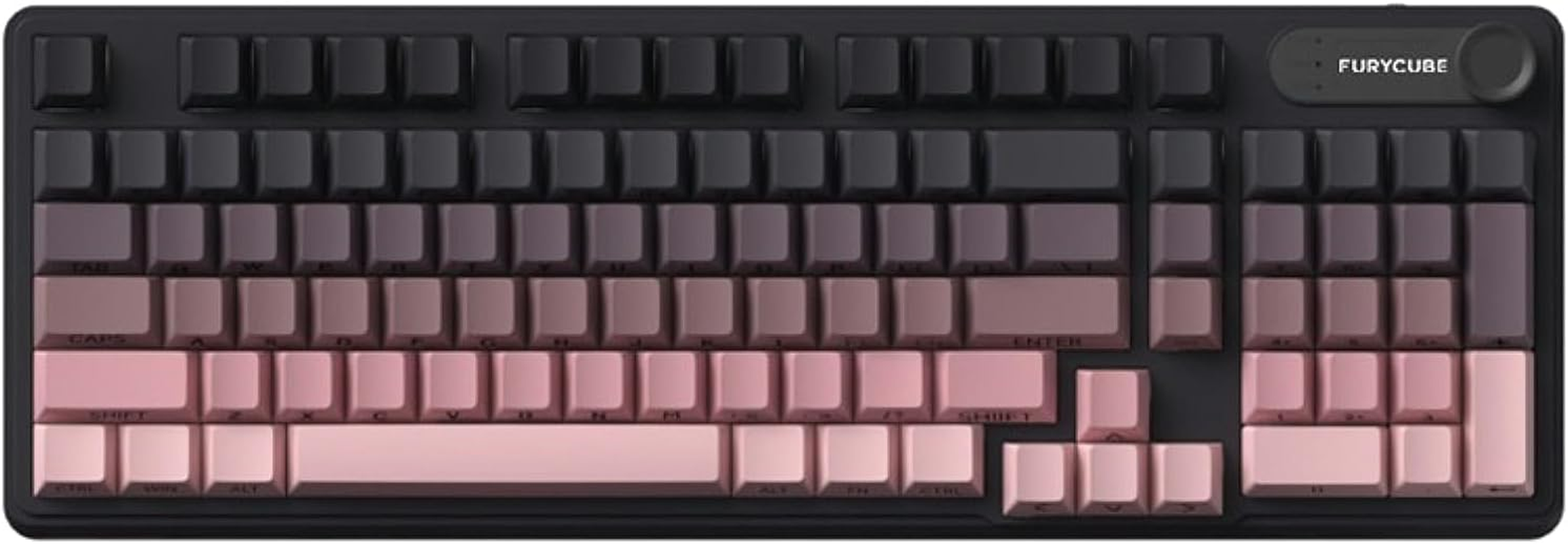 Smliekate Mechanical Feel Membrane Keyboard, RGB Backlight Compact 98-Key Layout, Single Mode Key-Wire Separation, Membrane/All-Around Waterproof, Suitable for Office, Competitive Gaming (Black/White)