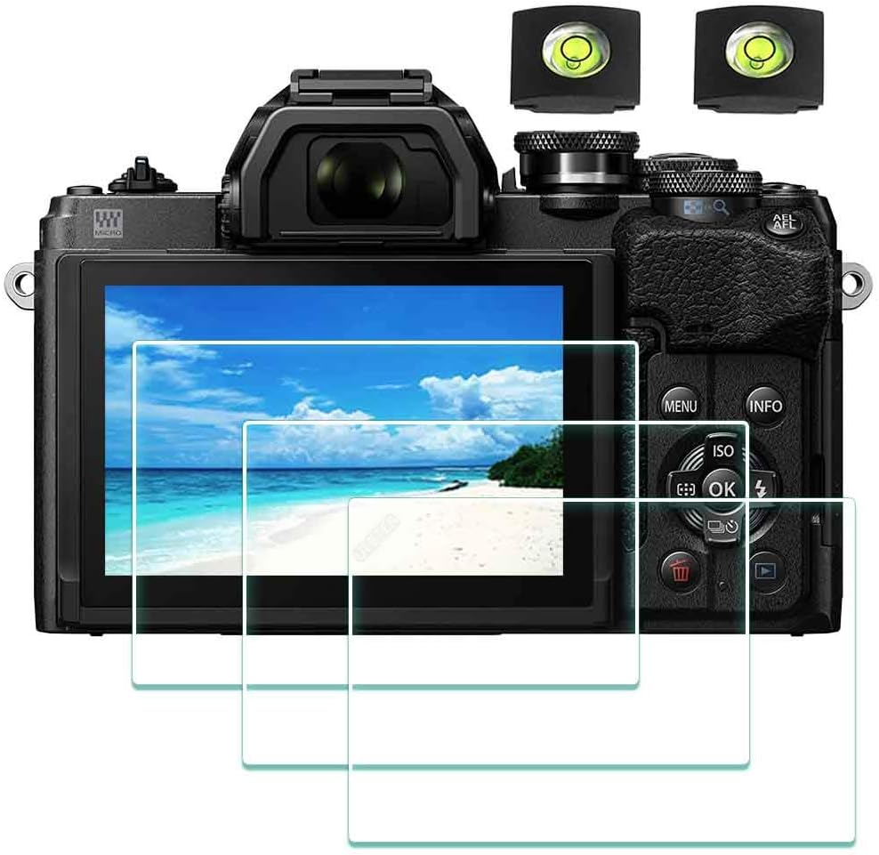 Screen Protector Appliable for Olympus E-M10 Mark IV III II I Camera & Hot Shoe Cover, ULBTER 0.3Mm 9H Hardness Tempered Glass Flim, Anti-Scrach Anti-Fingerprint [3Pack] image number 4