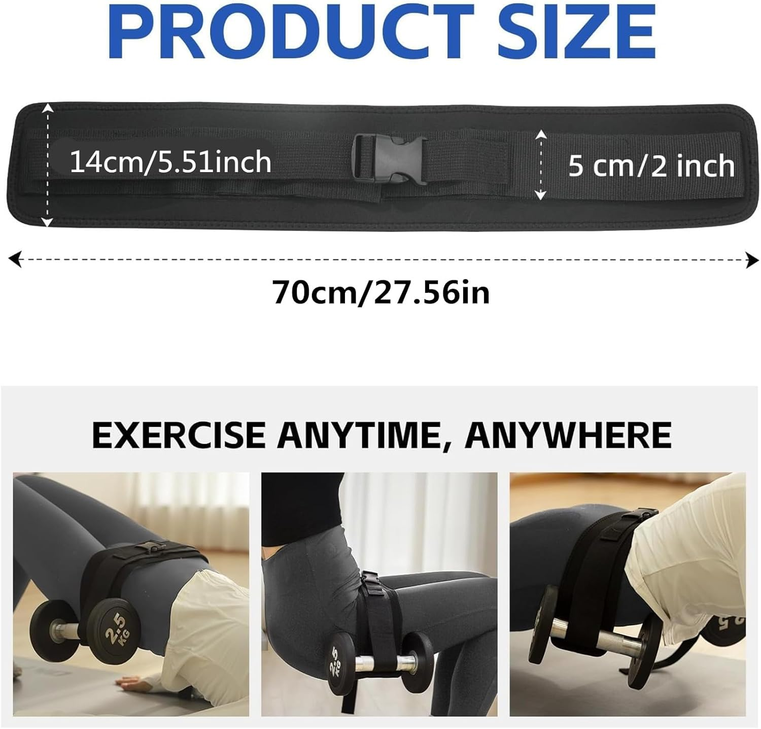 Exercise Hip Thrust Belt, Heavy Duty, Non-Slip, Versatile & Portable, Ideal for Strength Training image number 1