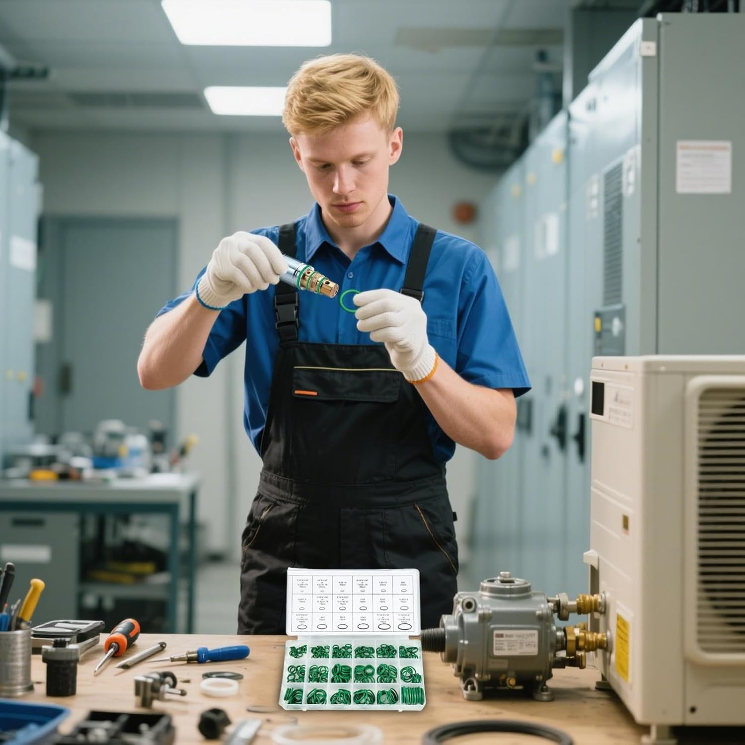 Small O Rings,Rubber AC Service Kit | Compressor Seal for HVAC Vacuum Car Inverter Conditioner Engine Airbrush Home Users Business Users Professionals RV Manifold image number 3