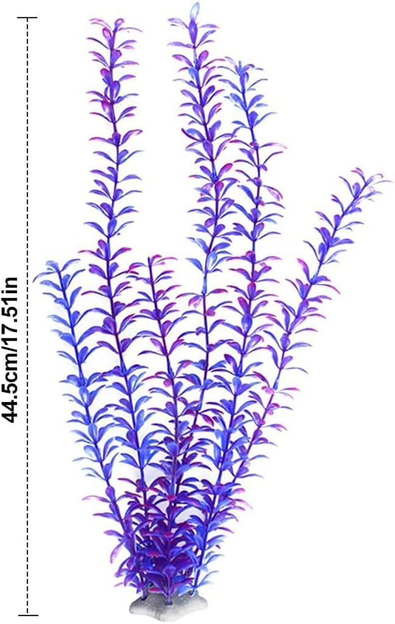 Aquarium Fish Tank Plastic Plants, 4 Pcs Aquarium Plants Fish Tank Decorations, Aquarium Artificial Plants Aquarium Decoration image number 4