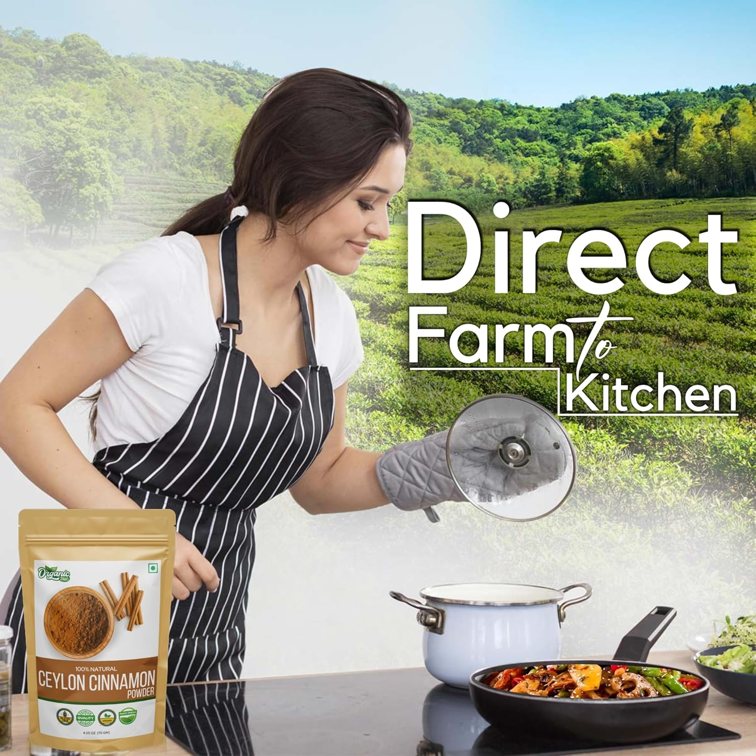 Organic Zing Cinnamon Powder - 115 G / 4 Oz (Pack of 2) | Finely Ground Spice Powder for Cooking & DIY Food Recipes image number 5