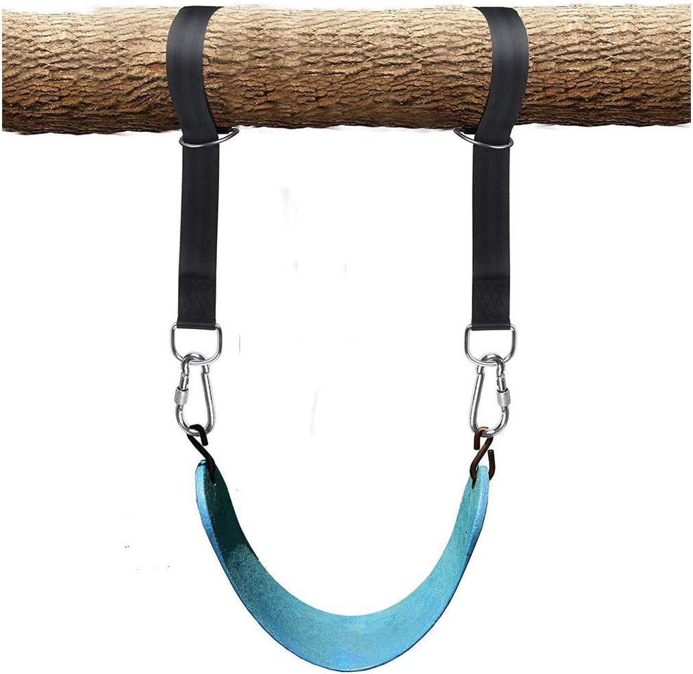 Tree Swing Straps, 2 PCS Hanging Kit 5Ft Straps Holds 2200 Lbs with 2 Safer Lock Snaps Perfect for Swing Seat, Plank, Hammock image number 1