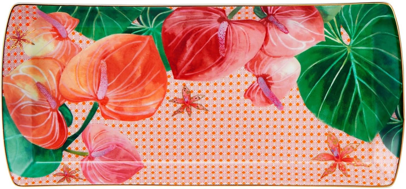 Maxwell & Williams Teas & C'S Tropicana Rectangular Platter 25.5X11.5Cm Pink Gift Boxed