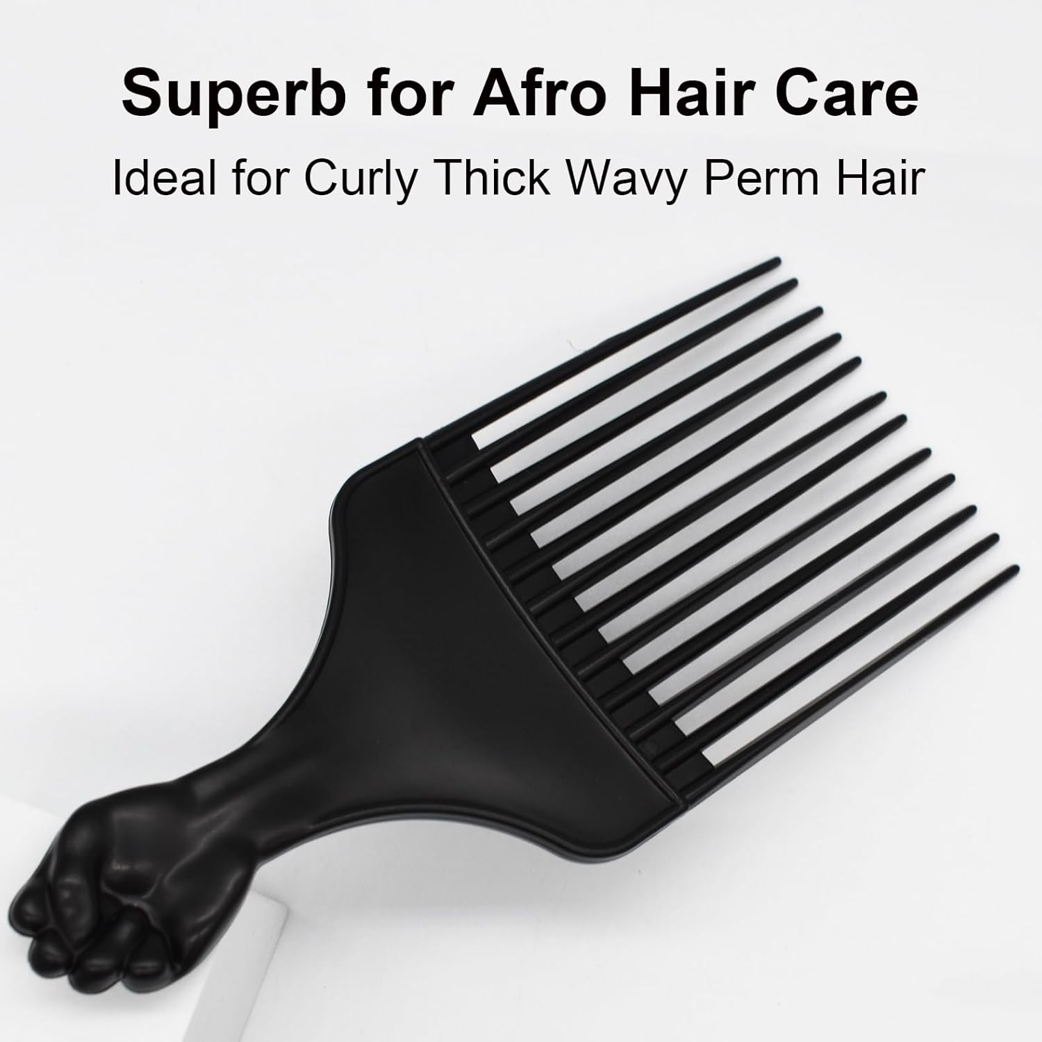 Professional Afro Pick Comb Hairdressing Detangling Comb Afro Braiding Comb for Wigs Natural African Thick Curly Long Short Hair Styling for Men Women Hair Salon image number 5