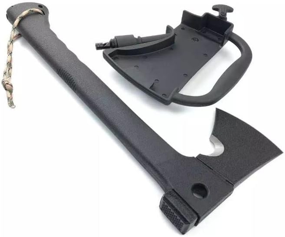 Camping Axe Survial Axe with Multitool and Durable Materials, Sharp Blade, Non-Slip Handle, Fire-Starter, Hammer Design, Rope-Cutter, Emergency Whistle, a Heavy Duty Axe for Your Next Trip image number 3