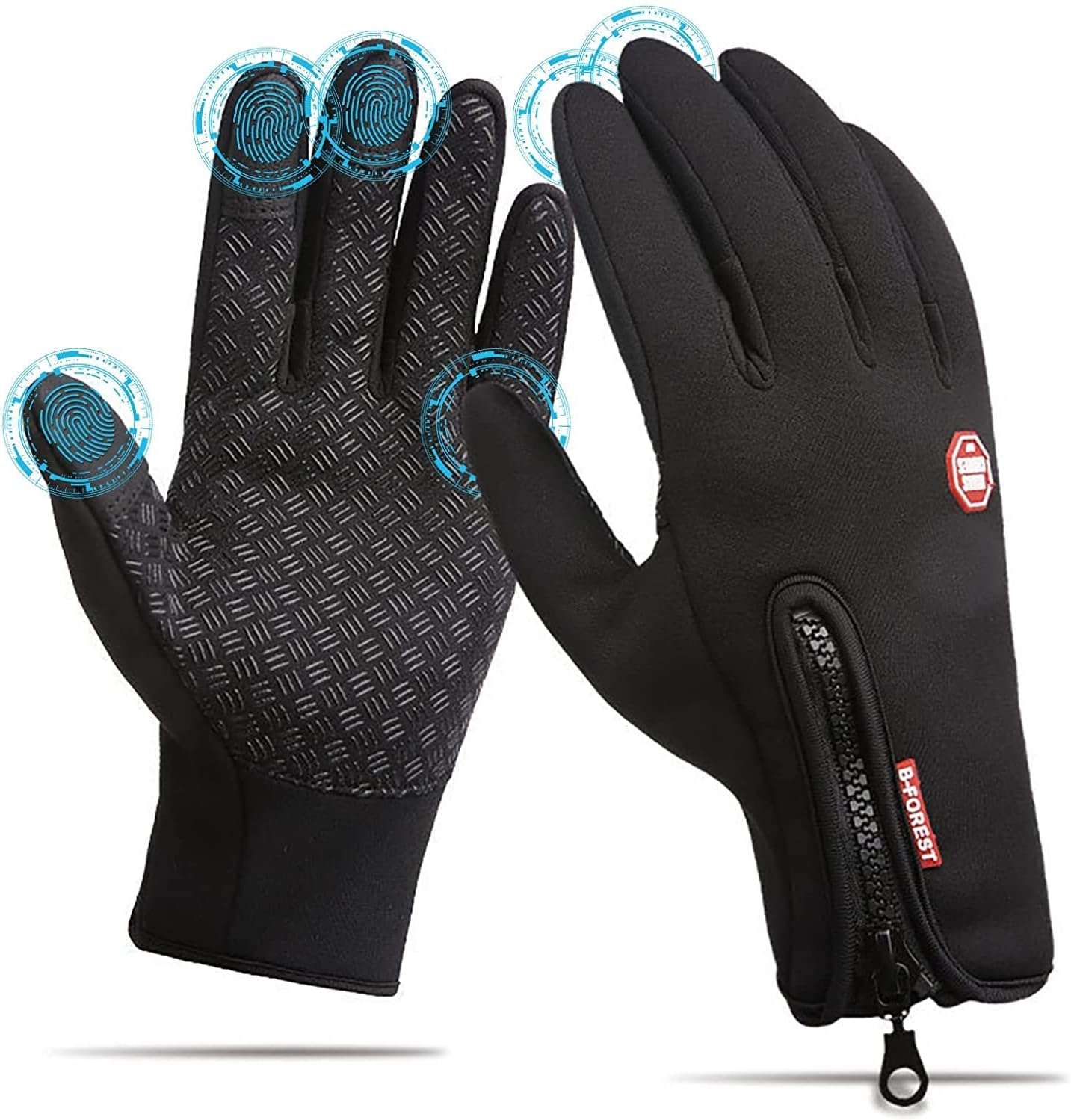 Winter Warm Windproof Waterproof Anti-Slip Thermal Touch Screen Gloves Unisex XL