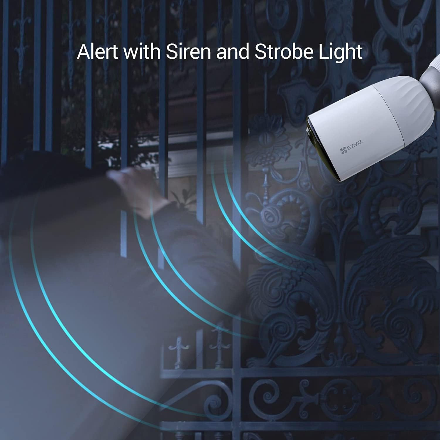 EZVIZ Wireless Security Camera, Rechargeable Battery/Solar Panel Powered Outdoor Wifi Camera, 1080P Color Night Vision, Waterproof, Two-Way Audio, Sd/Cloud Storage, Alexa, Google Assistant BC1-B2 Kit image number 3