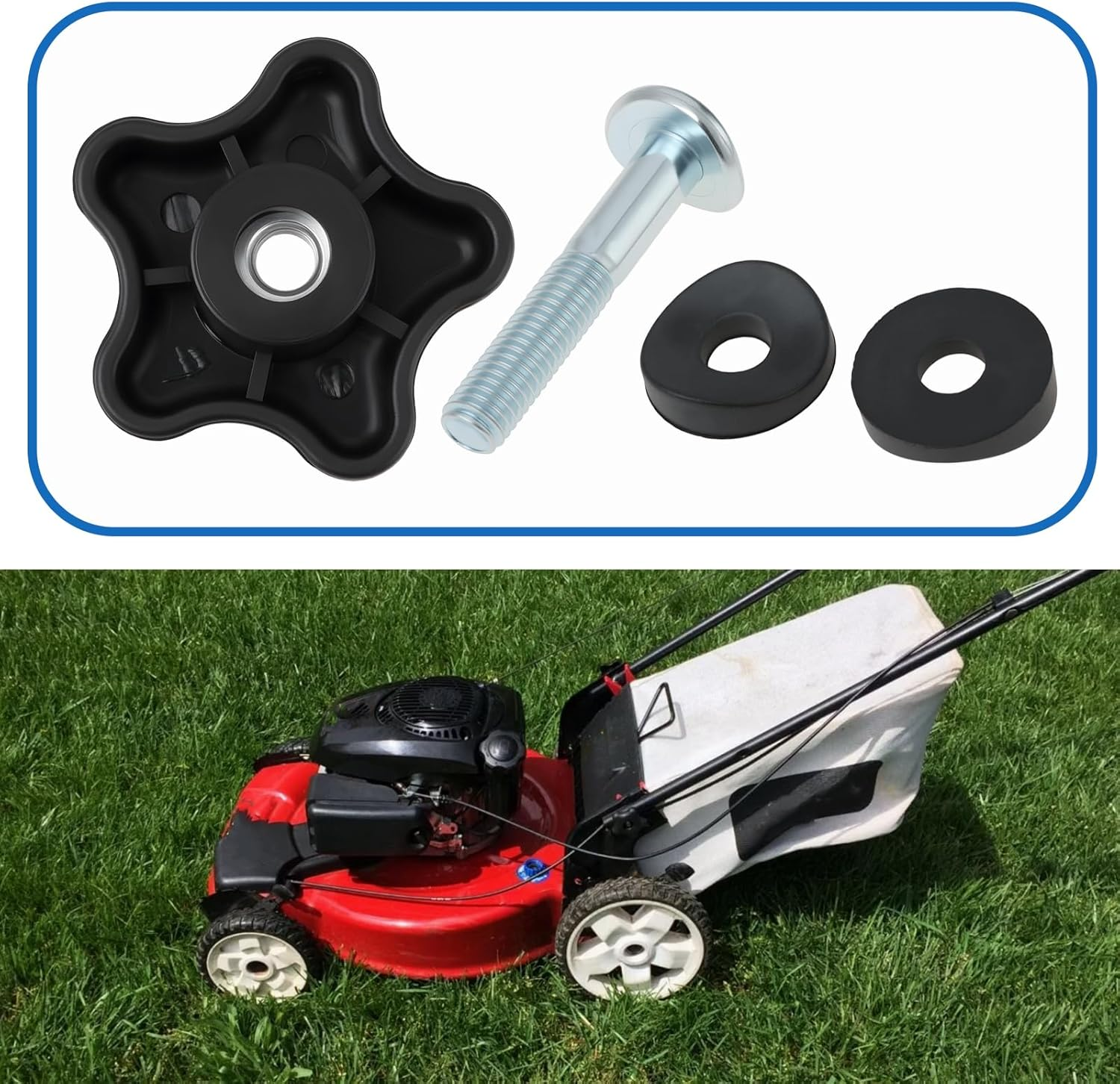 Emsea 4Sets Handle Knob and Screw Compatible with Toro Lawn Mowers with Multiple Compatibility image number 1