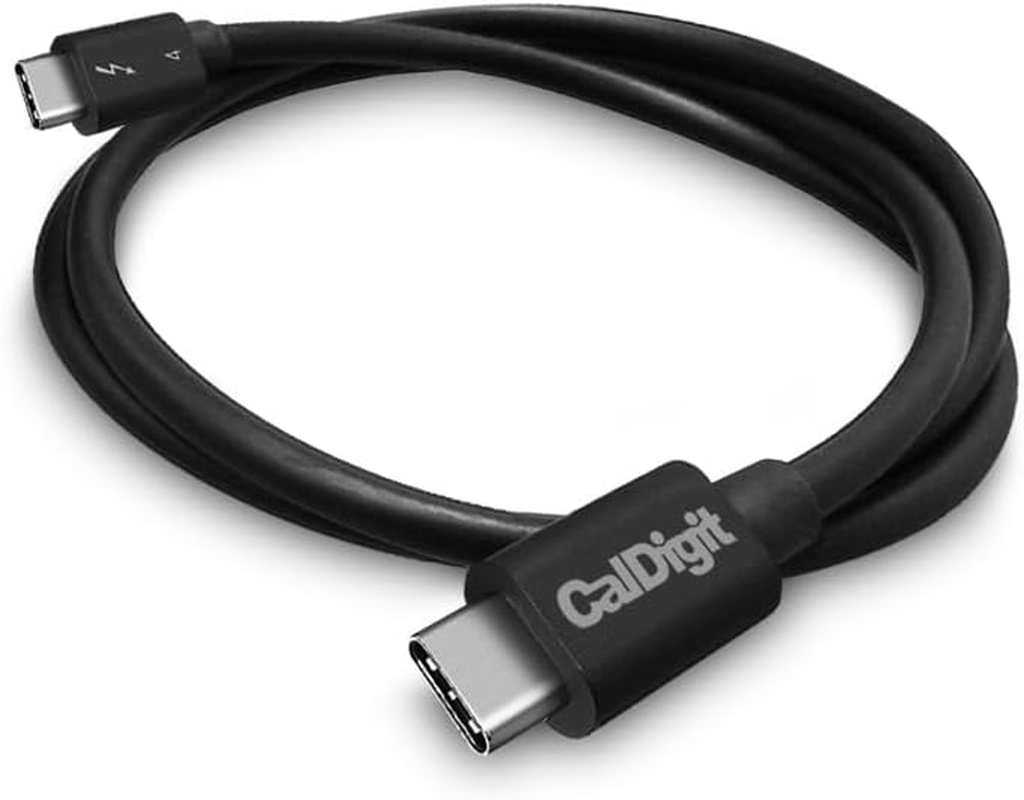 [Intel Certified] Caldigit Thunderbolt 4 Cable - 40Gbps 100W Charging, Compatible with Thunderbolt 3 & USB-C, 2016+ Macbook Pro, Air, 2020+ M1 (0.8 Meter 2.62 Feet, Thunderbolt 4 / USB 4 Cable)