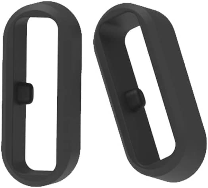 Replacement Fastener Rings for Fitbit Versa Bands(Pack of 10) Security Loop Holder Keeper Retainer Wave Fixed Non-Slip Silicon Fastener Ring Connector Loops for Fitbit Versa Smartwatch,Black image number 5