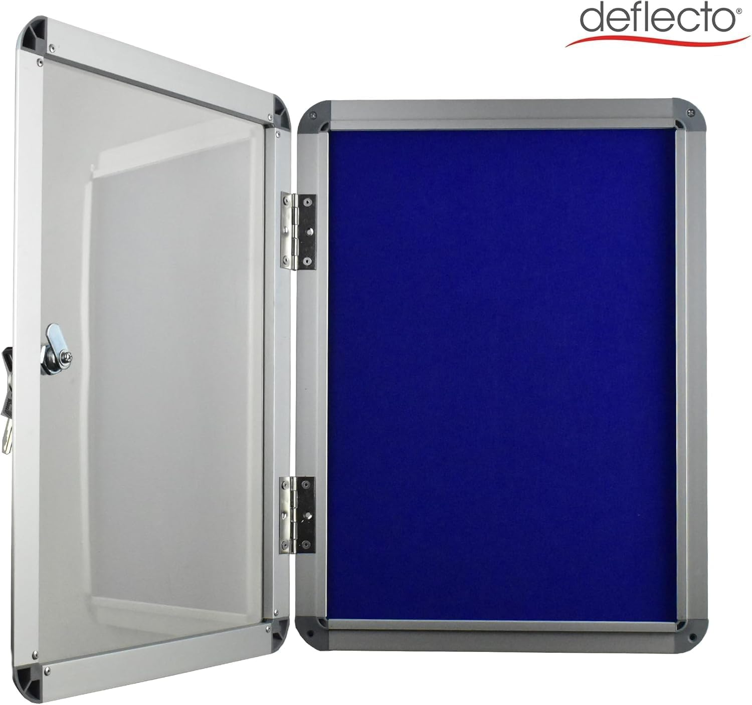 Deflecto Lockable A2 Tamper Resistant Notice Board with Key - 650X480Mm / 65X48Cm / - Silver image number 3