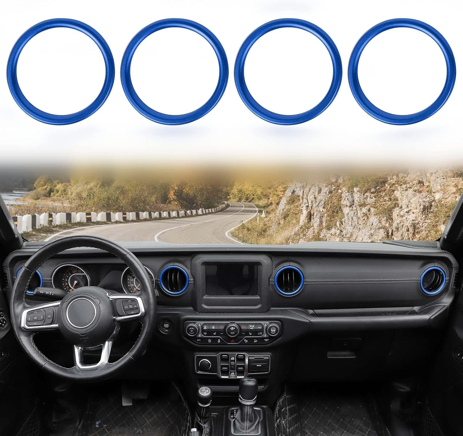 Voodonala for Jeep JL Dash Air Conditioning Vent Outlet Trim for 2018-2022 Jeep Wrangler JL JLU Gladiator JT Trunk, ABS White