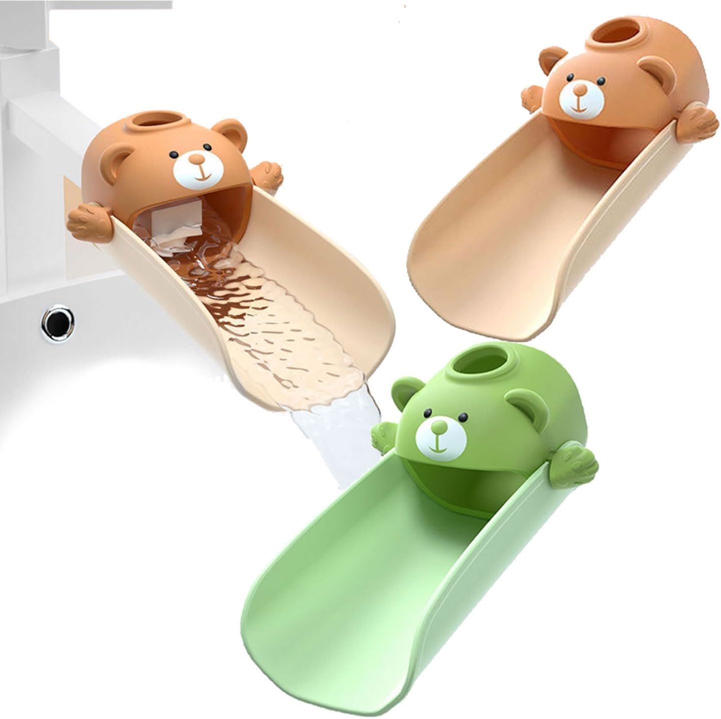 YIRANJIA 2-Pack Faucet Extender for Sink - Easy-To-Use Temperature-Sensitive Extensions for Toddlers & Kids - Bathroom & Kitchen Hand Washing Faucet Add-Ons image number 6