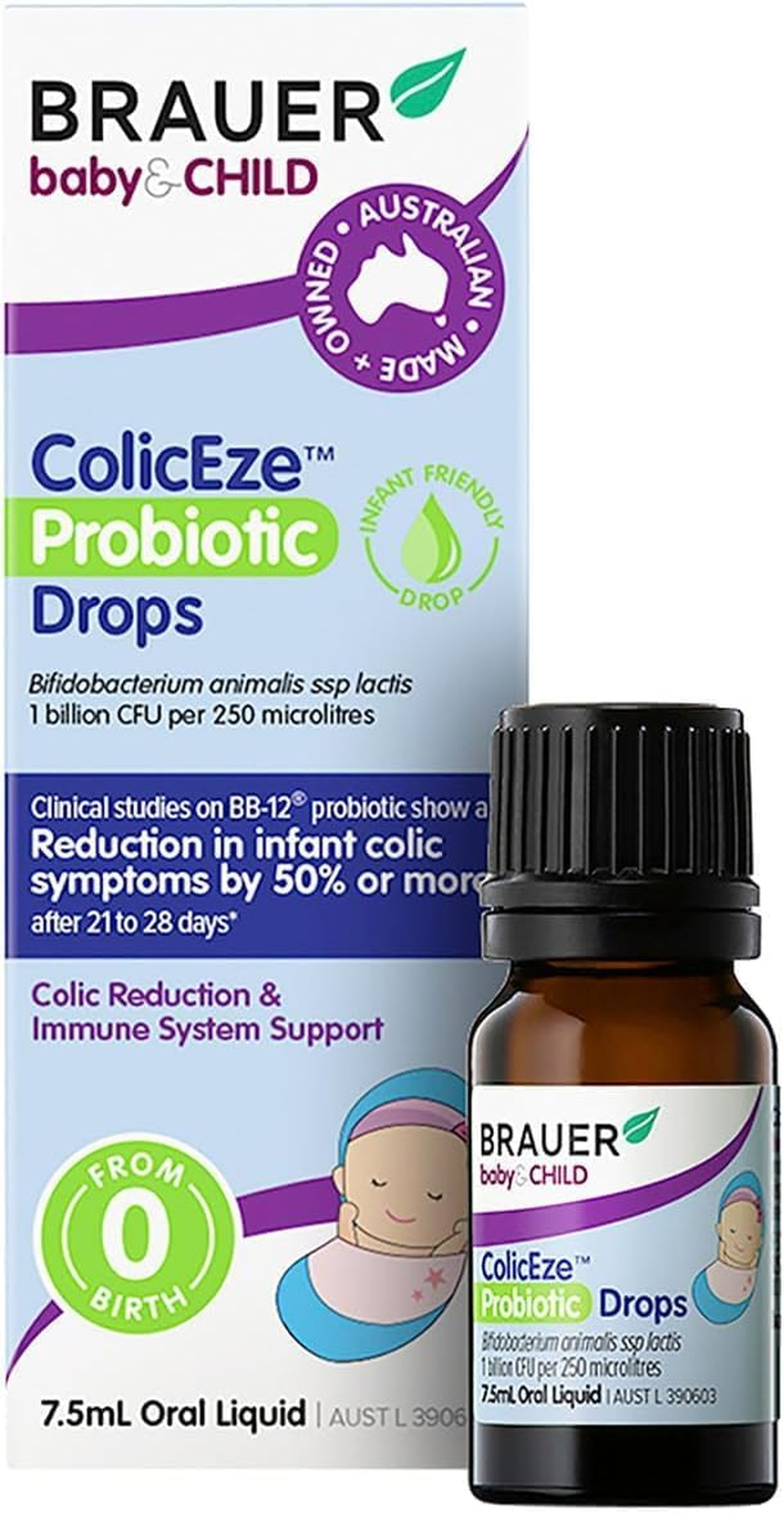 Brauer Baby & Child Coliceze Probiotic Drops 7.5 Ml &ndash; BB-12 Bifidobacterium Animalis Ssp. Lactis for Infant Colic Relief image number 1