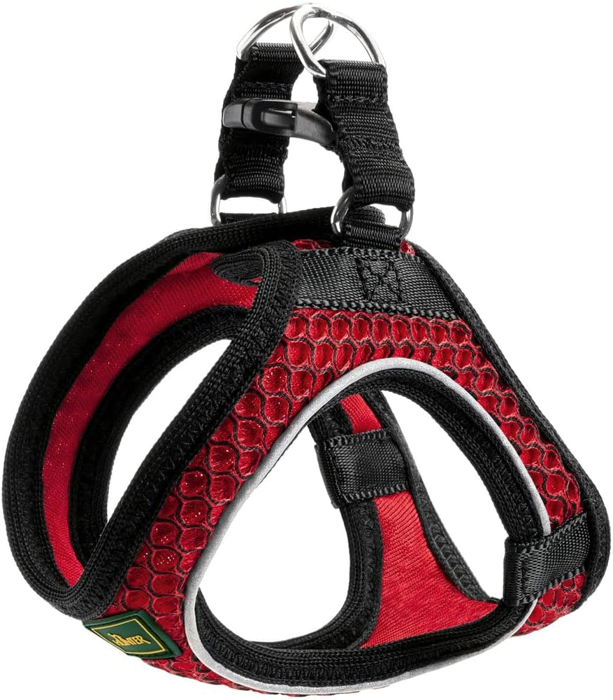 HUNTER Hilo Comfort Harness for Small Dogs, with Mesh Material and Reflective Elements,Red,Xs-S image number 2