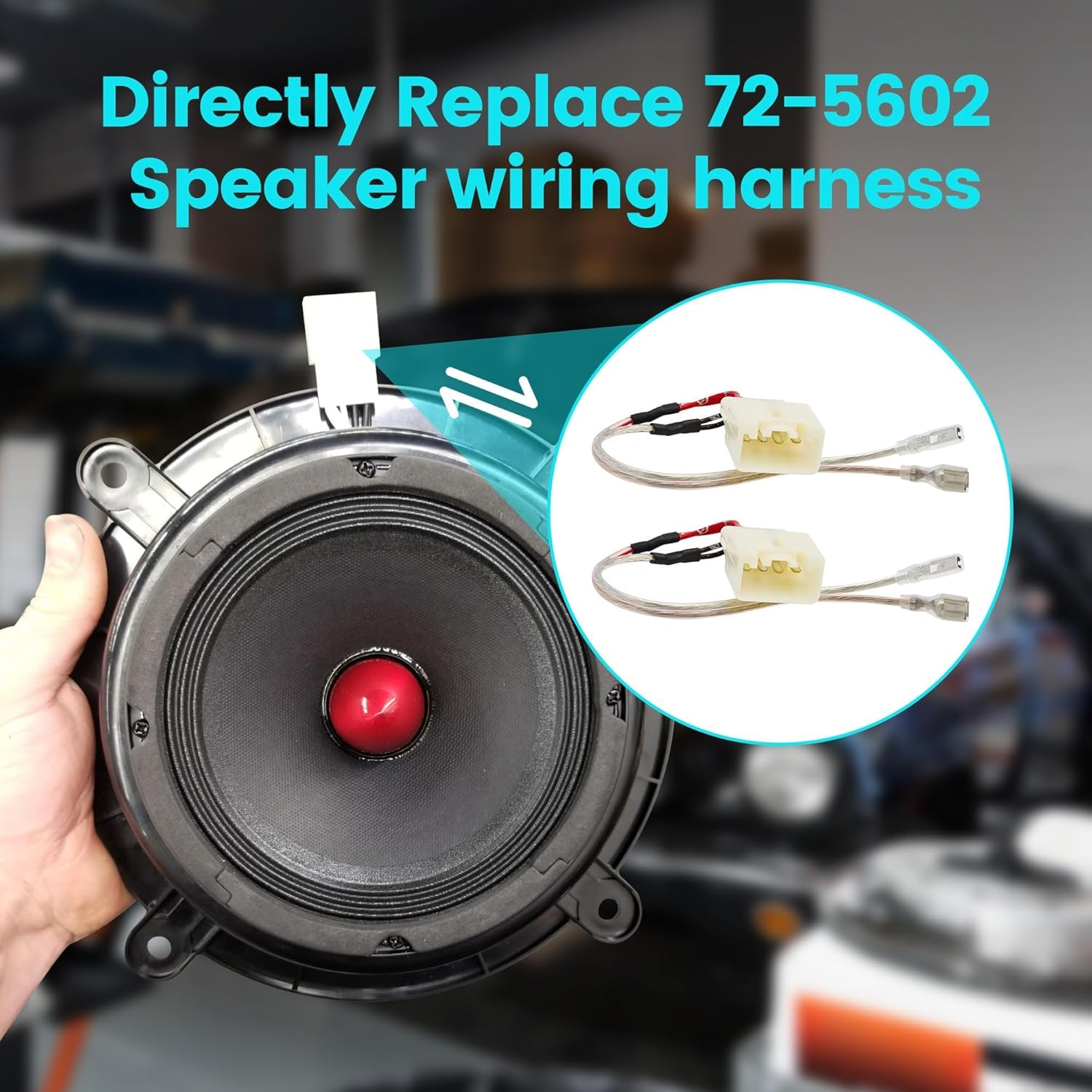 Nuith Replacement 82-7501 Speaker Spacer Adapter W/ 72-5602 Speaker Wiring Harness for Mazda 3 6 CX-5 CX-9 2013-2020 6-6.75 Inch Install Bose Front Door Speaker Subwoofer Adapter image number 5