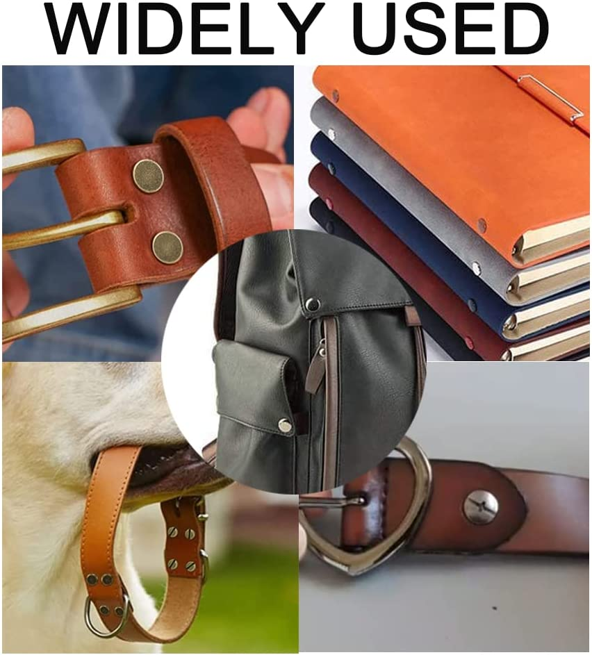 Megoto 45 Sets Chicago Screws, 304 Stainless Steel, 5X8Mm, Binding Screw, Leather Screw, DIY Leather Bookbinding, Bag Decoration