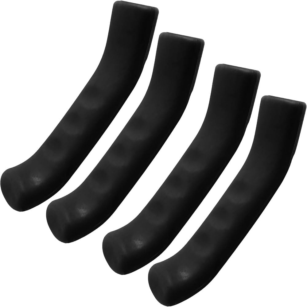 Lyhaogao 2 Pairs Anti-Slip Brake Lever Grips, Universal Bike Brake Handle Cover for Mountain and Road Bicycles, Durable Silicone Sleeve Protector for Enhanced Grip and Safety (Black/Red/White/Blue)