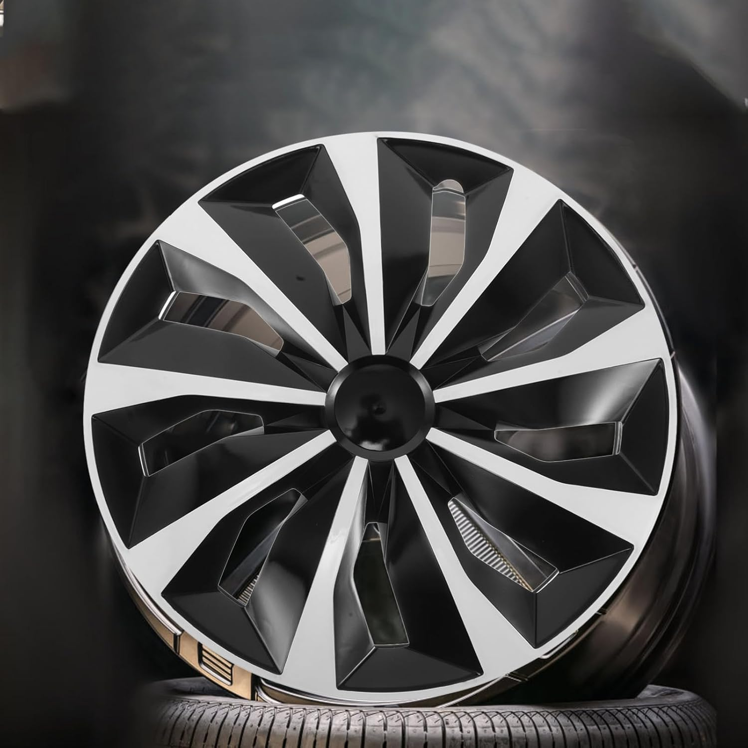 MUCKLILY Universal 15-Inch Car Wheel Hubcap Cover Set Sturdy Plastic Tire Covers for Vehicles Effective Protection for Cars and Suvs