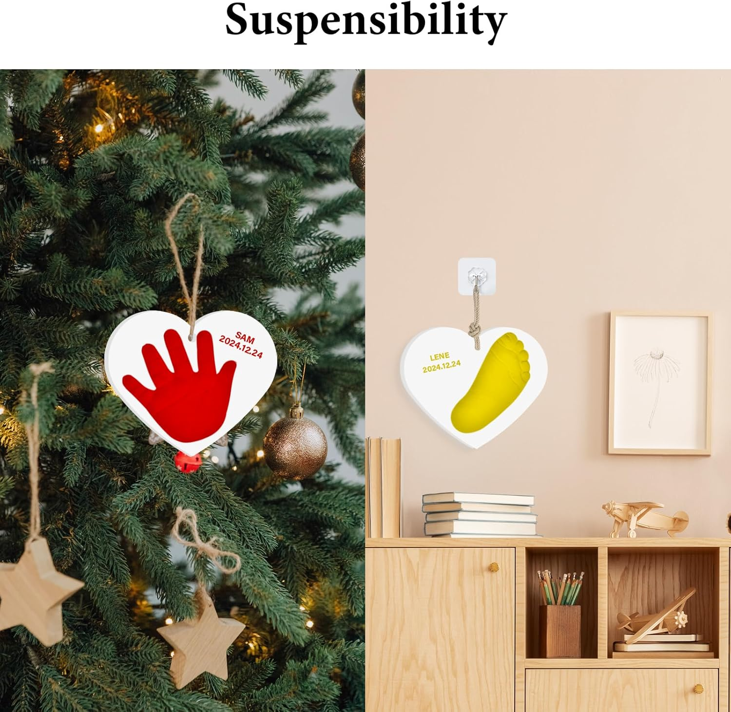 Baby Handprint and Footprint Kit - Personalized Clay Keepsake for Newborn Memory, DIY Baby Gift with Non-Toxic Mold, Complete Handmade Baby Keepsake Set for Parents image number 3