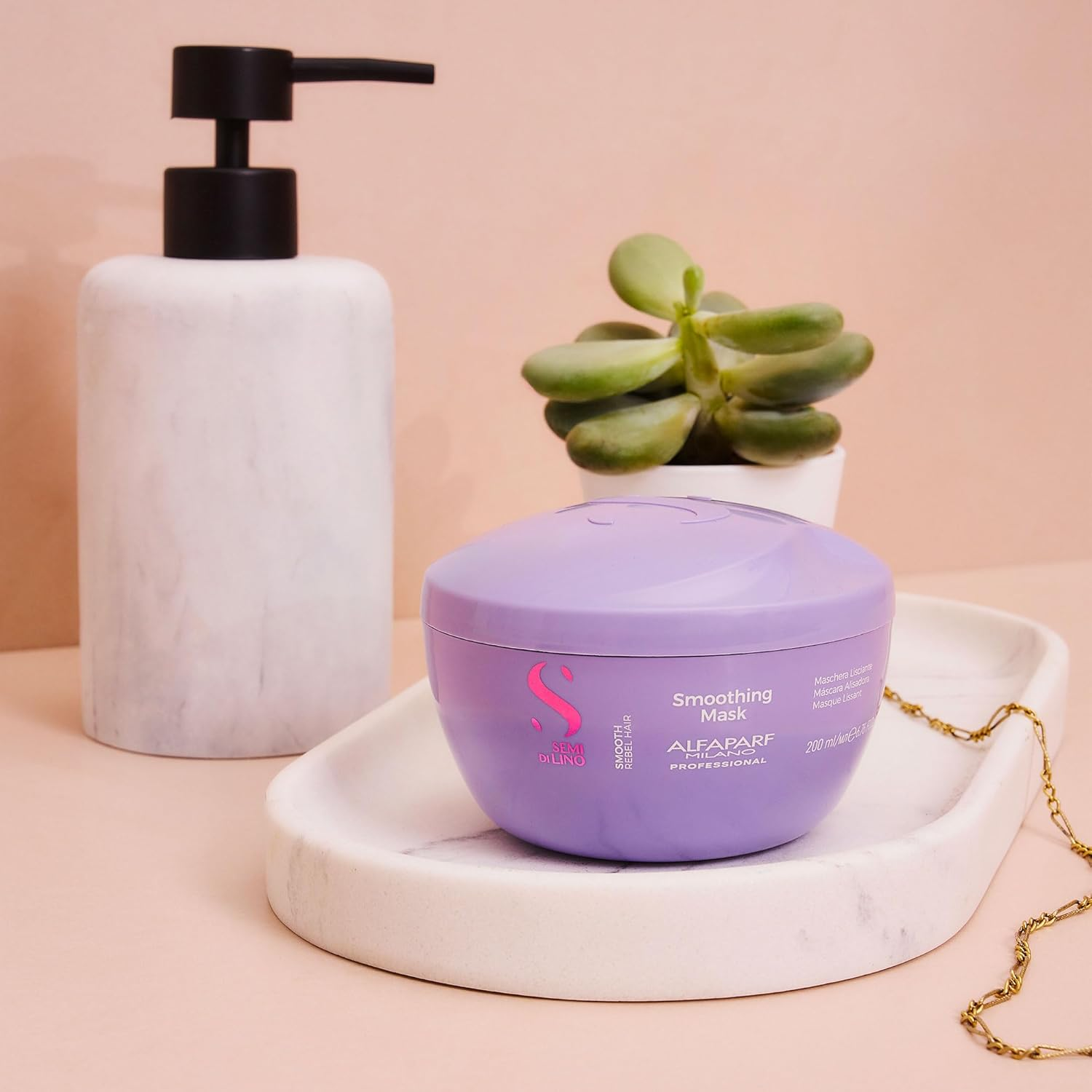 Alfaparf Semi Di Lino Smoothing Smoothing Mask 200 Ml - Unruly Hair image number 3