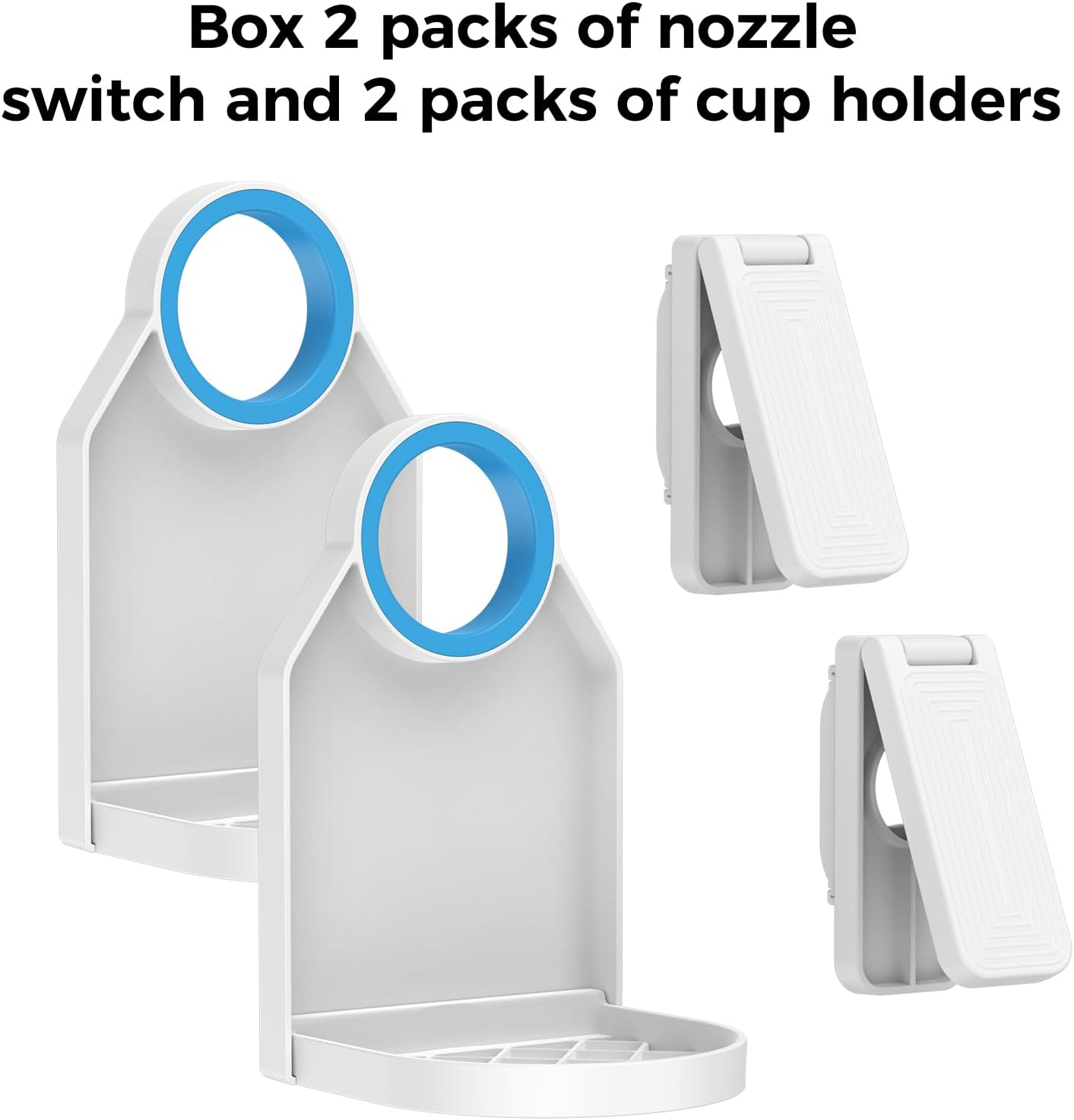 [2 Pack] Laundry Detergent Dispenser Cup Holder & Nozzle Force-Saving Switch, Soap Dispenser,Drip Catcher, for Laundry Room Organization and Storage image number 1