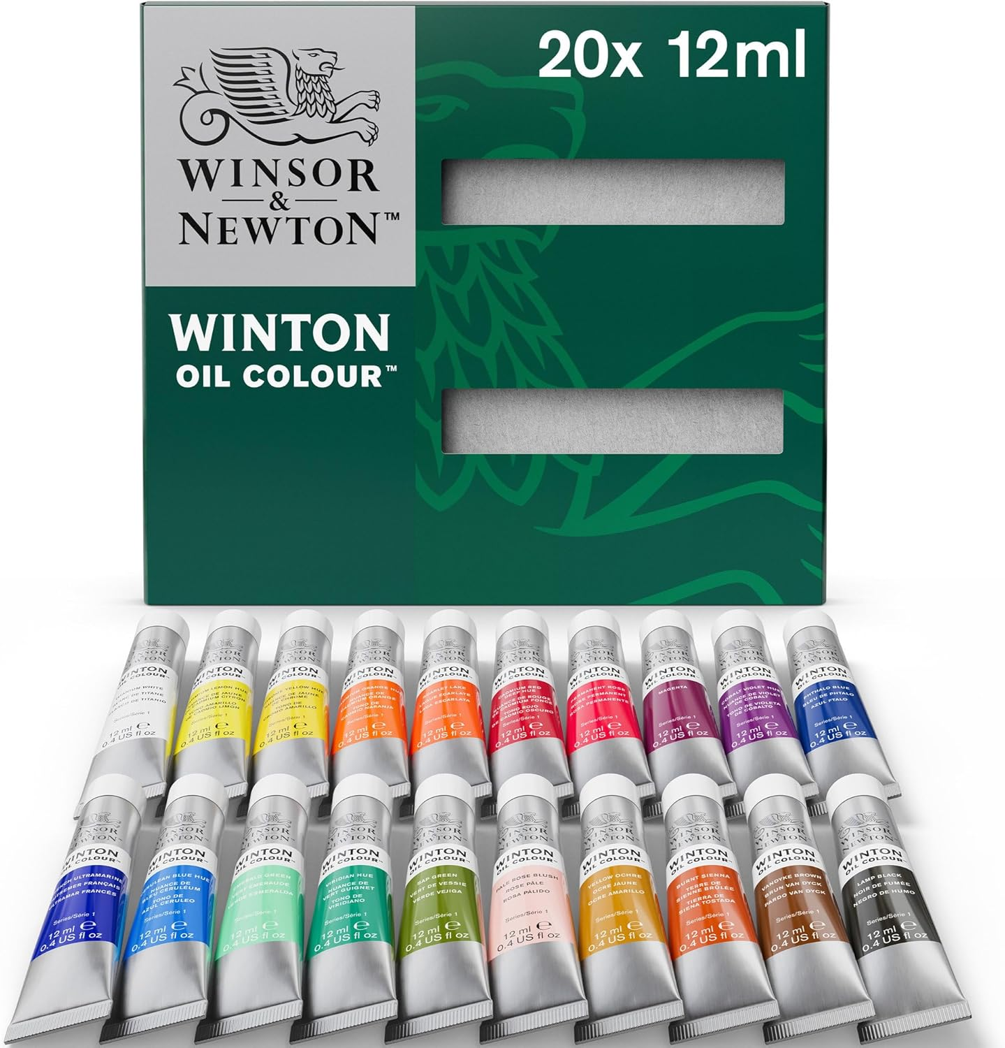 Winsor & Newton Winton Oil Paint Set, 20 Colours in 12 Ml Tubes, for Artists image number 2