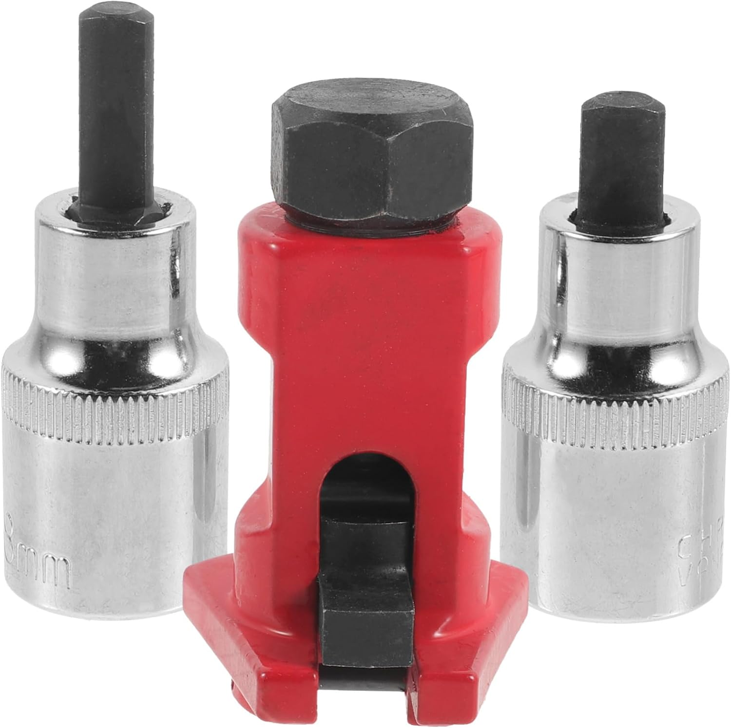 HOMSFOU 3Pcs Suspension Strut Spreader Tool Set with Strut Nut Socket Red Mechanical Automotive Steering and Suspension Separation for Vehicle Repair