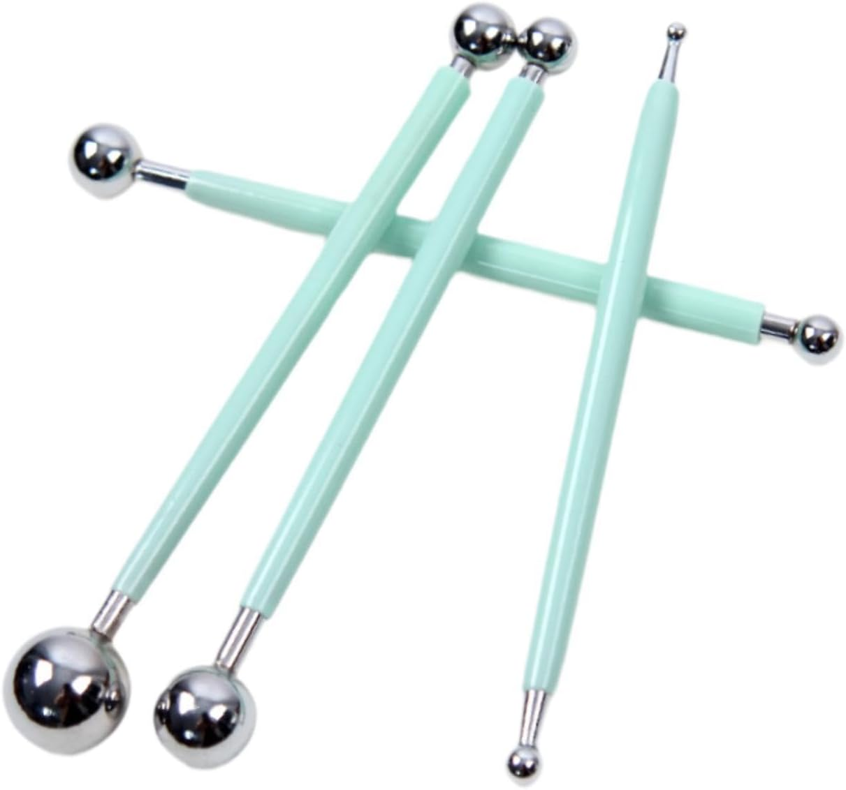 Frediuo 4 Pieces Ball Stylus Dotting Tools Pottery Tools Rock Painting Two Ended Ball Stylus, Blue