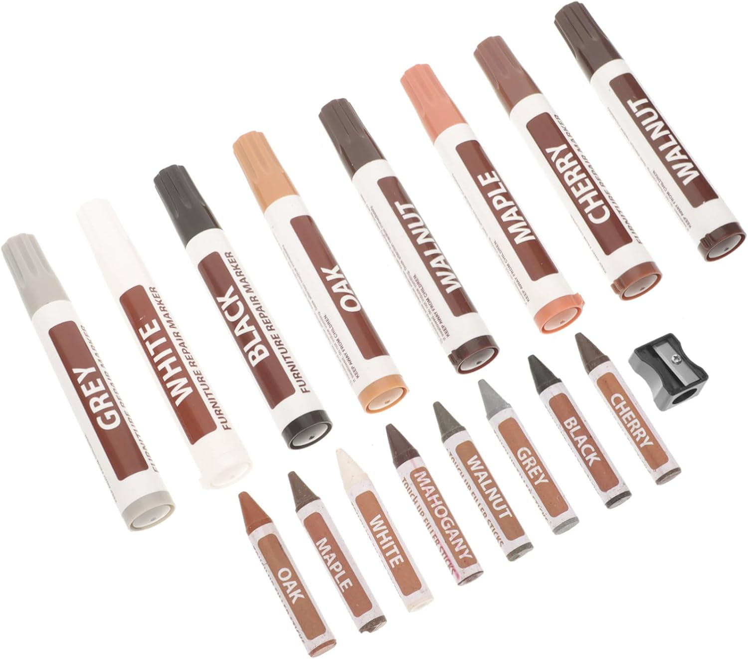 Baluue Wood Scratch Repair Markers Portable Paint Pens Furniture Refinishing Pen Kit Marker for Wood Floor Touch up Paint image number 3