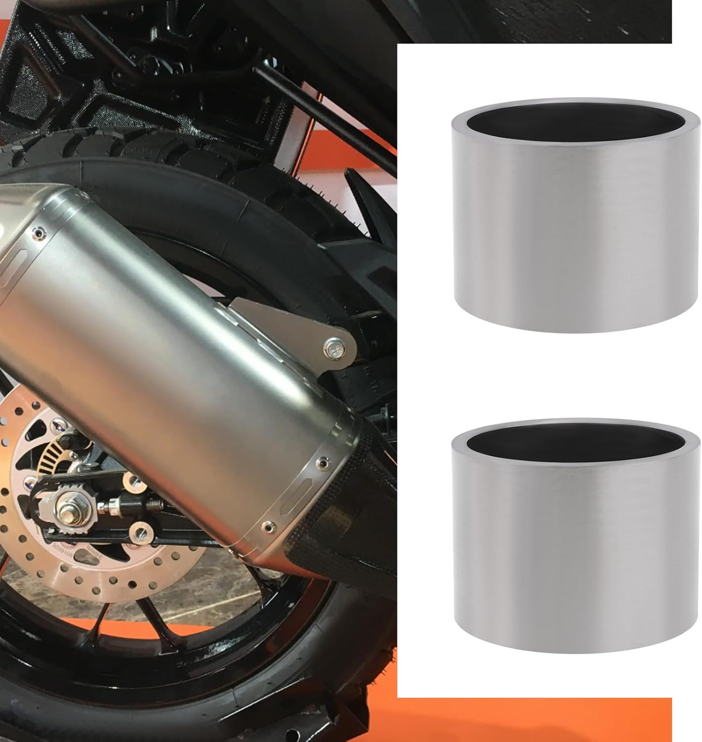 VGOL 2Pcs Motorcycle Exhaust Pipe Gasket OD 40Mm ID 35Mm Exhaust Pipe Mmuffler Seal for Exhaust Pipe with Inner Diameter 35Mm image number 2