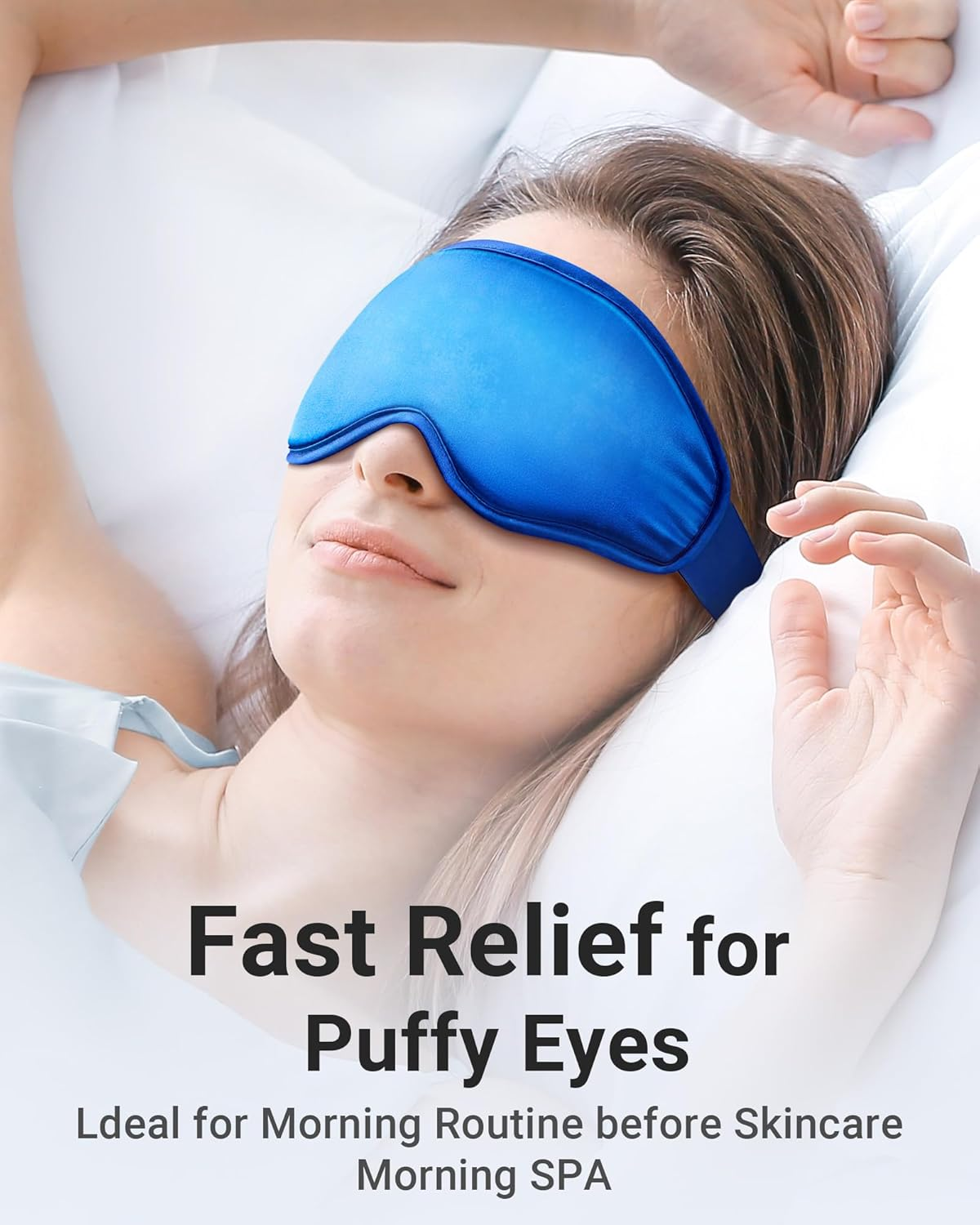 Cold Eye Mask Cooling Mask for Puffy Eyes: Flexible Ice Eye Pack for Migraine after Surgery Relief - Reusable Gel Face Mask for Headache Puffiness - Comfortable Perfect Fit Cool Compress for Sleep image number 2