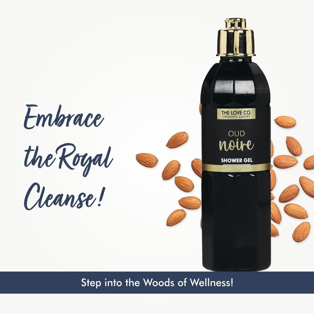 The Love Co. Body Wash for Men and Women - Luxurious Bathing with Natural Oud Oil - Soothes and Nourishes Your Skin (Oud Noire 100Ml)