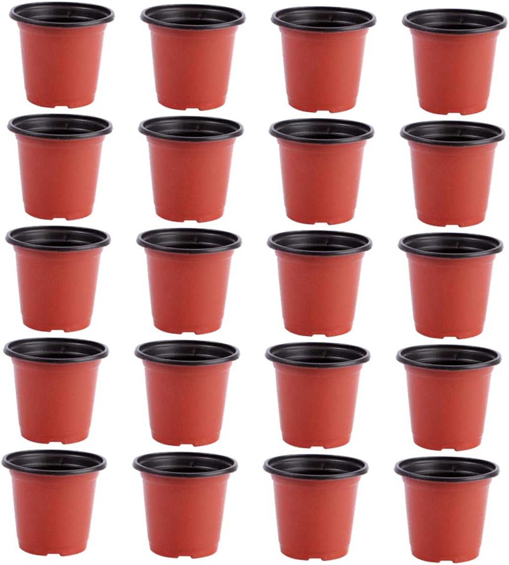 Toddmomy 20Pcs Pot Succulent Pot Planter round Tray Black Decor Garden Pots Drainage Flowerpot Flower Pot Plant Pots Indoor Pot for Plants Indoor Gardening Pots Plastic Nursery Set image number 4