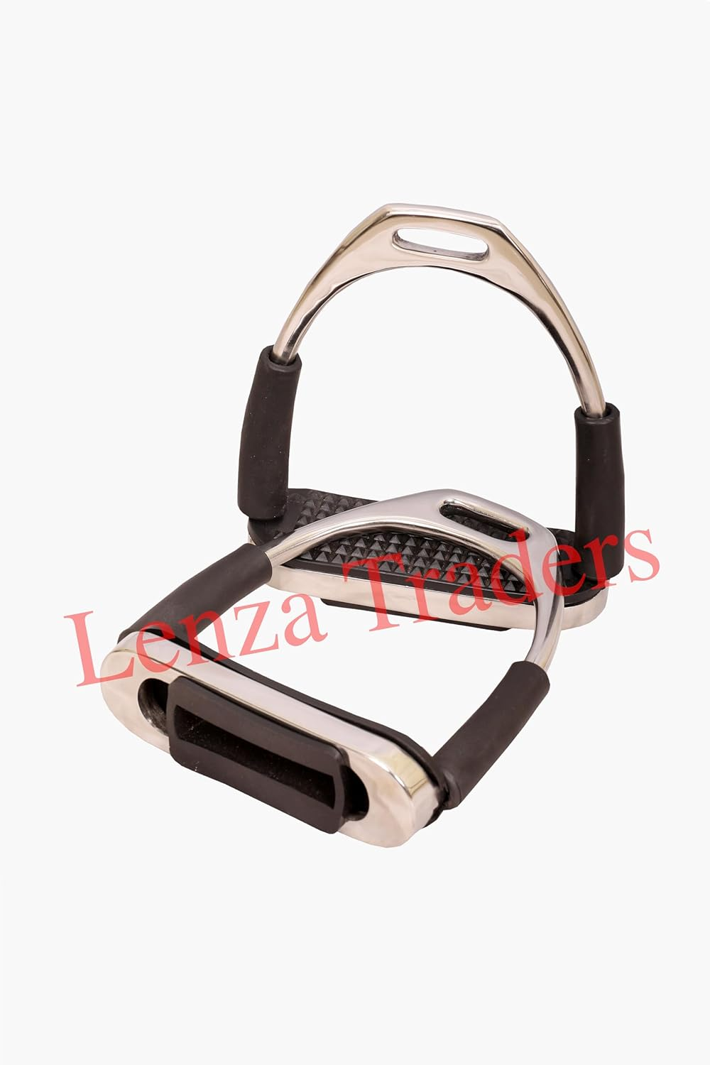 Flexible Silver Stirrups English Safety Polish Horse Riding Bendy Flexible Irons S Steel Equestrian for Adults and Kids image number 2