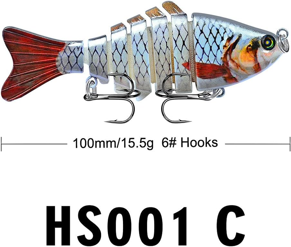 Fishing Topwater Lures for Freshwater and Saltwater, Slow Sinking Bass Fishing Lure, Amazing Fishing Gifts for Men Women, Lifelike Swimbait for Bass Trout Crappie,Must-Have for Family Fishing Gear. image number 3