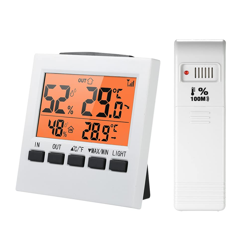 Digital Indoor Hygrometer with Max Min Value Display Transmitter Temperature Humidity Meter for Home Greenhouse Warehouse Farm image number 6