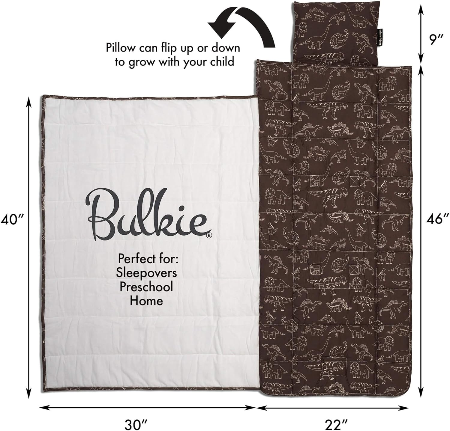 Urban Infant Bulkie Toddler Nap Mat - Sleep Mat for Kids Daycare and Preschool - Folds up to Carry on Back