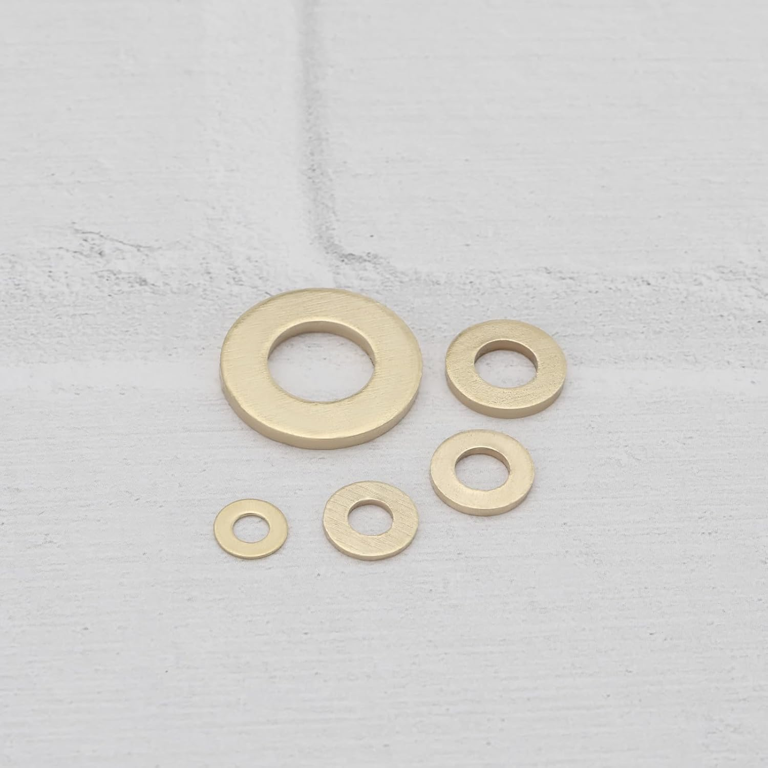 Create Idea 50PCS Brass Washer Assortment Kit M3 M4 M5 M6 M10 Metric Flat Washer Brass Flat Washer for Household Commercial Appliances Automobiles Boats image number 6
