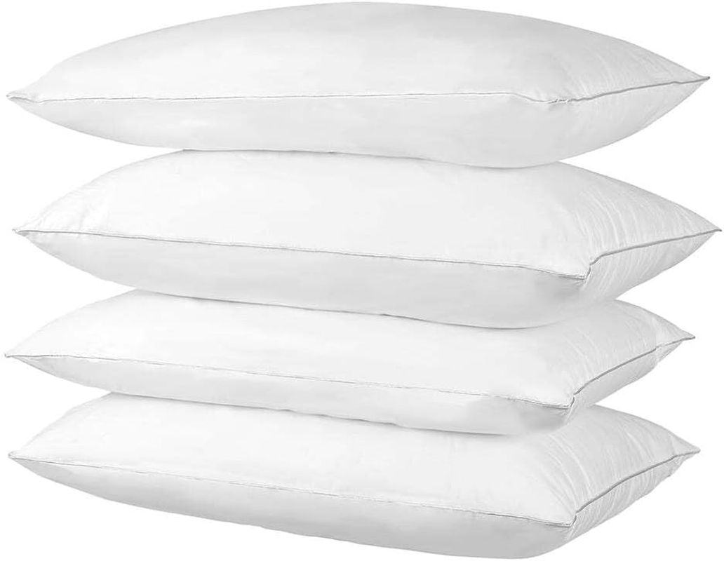 Dreamz Pillows Bed 4 Pack Home Hotel Soft Family Cotton Cover Standard Size Firm image number 2
