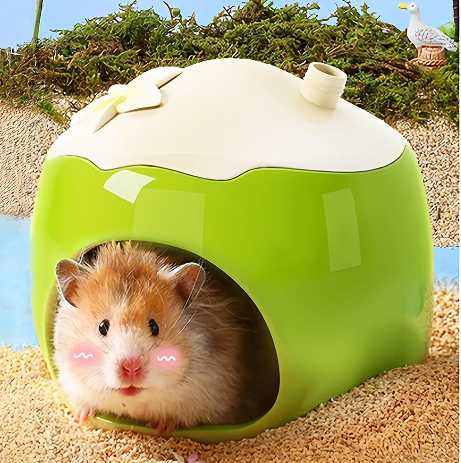 Ceramic Hamster House - Hamster Cooling Cave | Fruit Shape Small Animal Cooling Nest Habitat for Gerbils Squirrel Lemmings Hedgehog image number 6