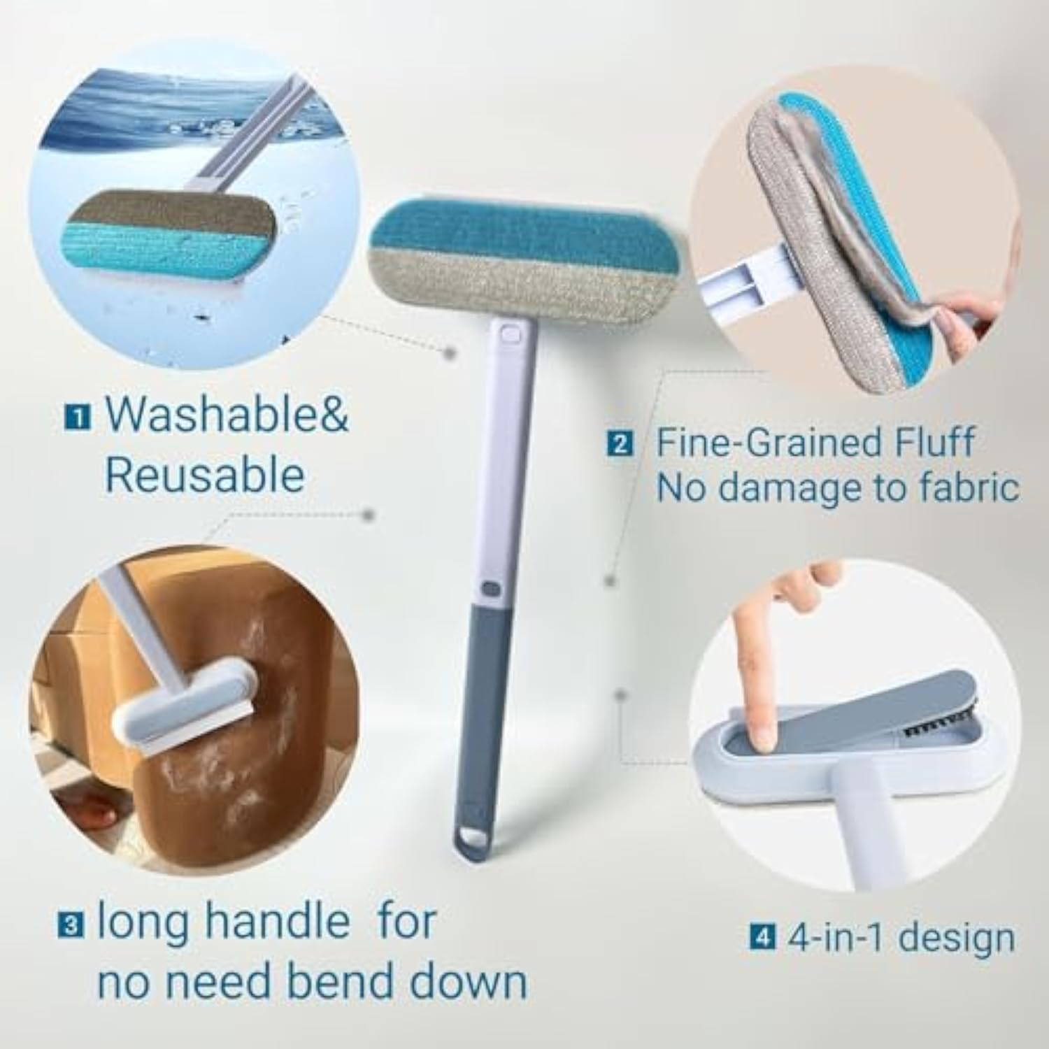 Celery Pet Hair Remover, 2025 New Multifunctional Hair Removal Brush, 4 in 1 Pet Hair Removal Tool, Cat Hair Brush (2Pcs) image number 3