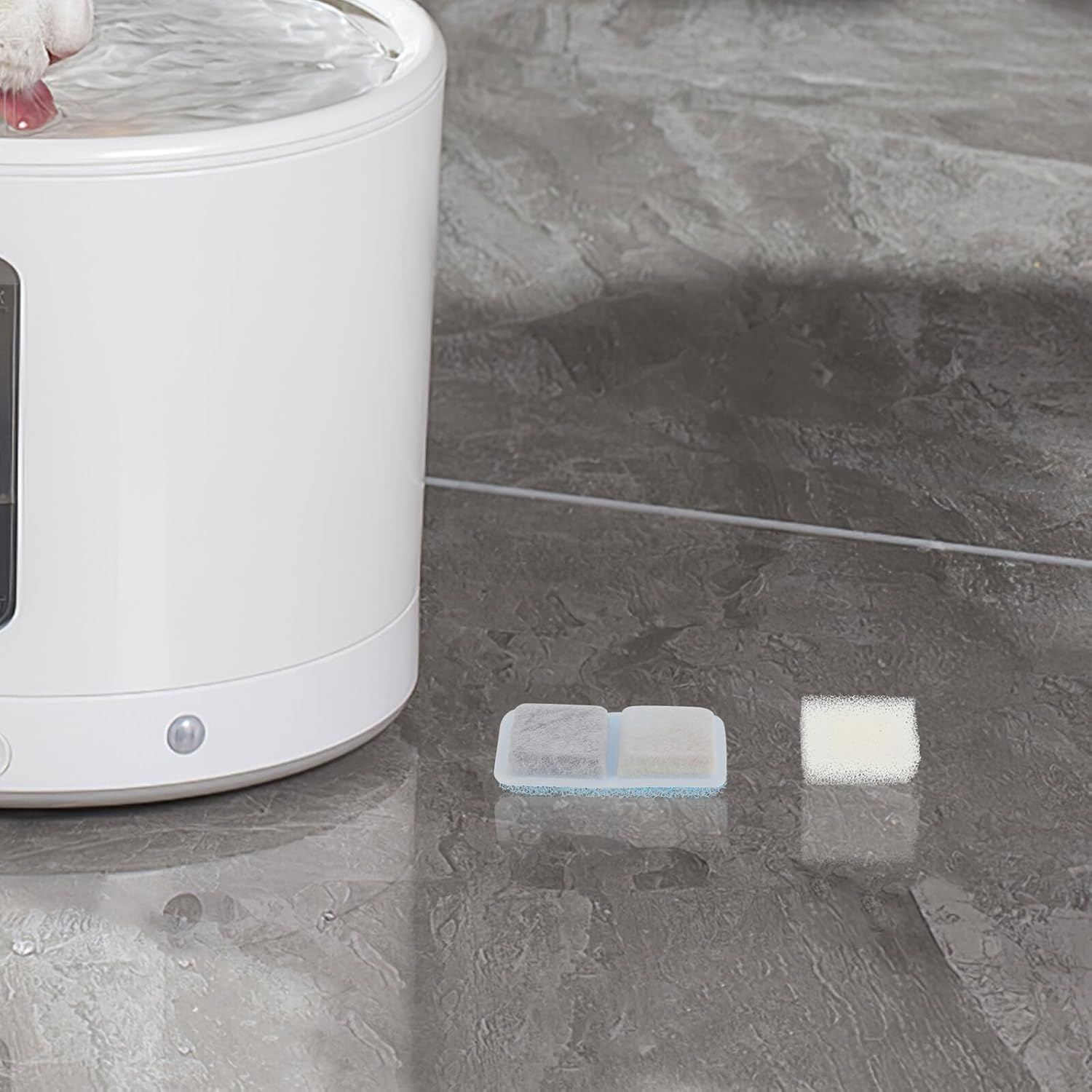 WATIIFUFU 48Pcs Pet Fountain Filter Elements Compatible with Oneisall Cat Dog Water Dispenser Replacement Cartridges for Automatic Drinking Fountains Easy-Swap Lightweight Consistent Flow image number 3