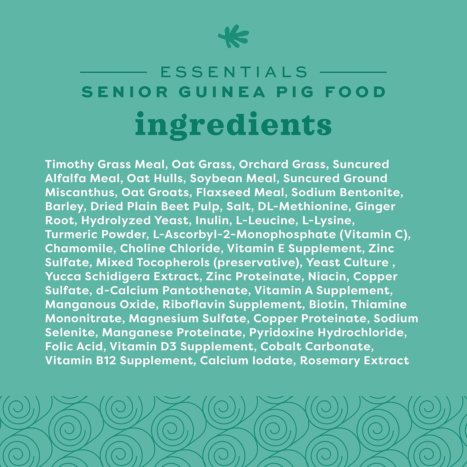 Oxbow Essentials Guinea Pig Food, Senior, Made Alfalfa for Guinea Pig, Pet Food Pellets with Vitamin C, Small Animal Pet Products, Made in USA, High Fiber, 1.81Kg. Bag