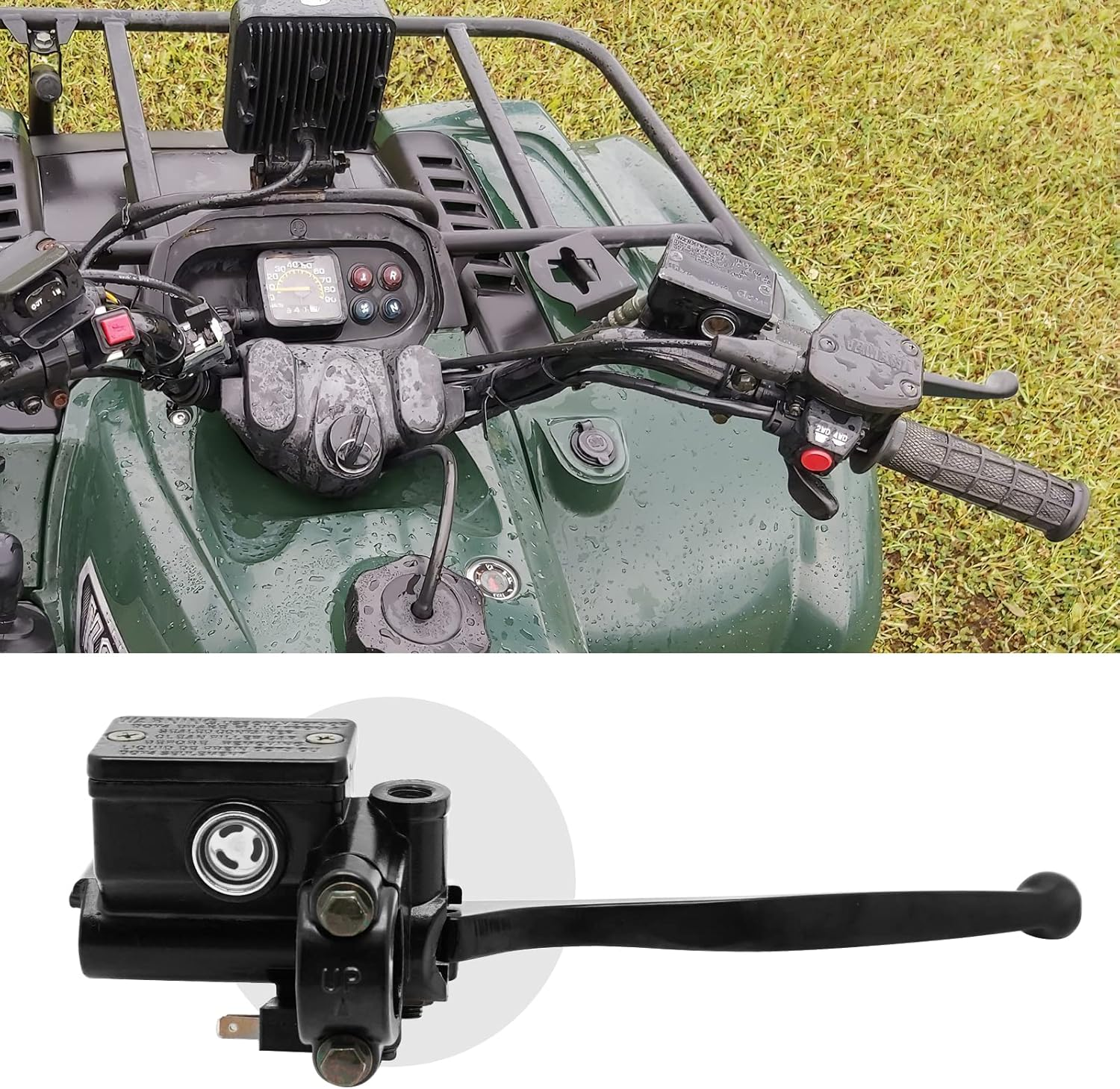 Front Brake Master Cylinder Compatible with Yamaha Banshee 350 Big Bear 350 400 Grizzly 400 600 Kodiak 400 Warrior 350 Wolverine 350 YFZ YFM OEM#2GU-25870-10-00 image number 5