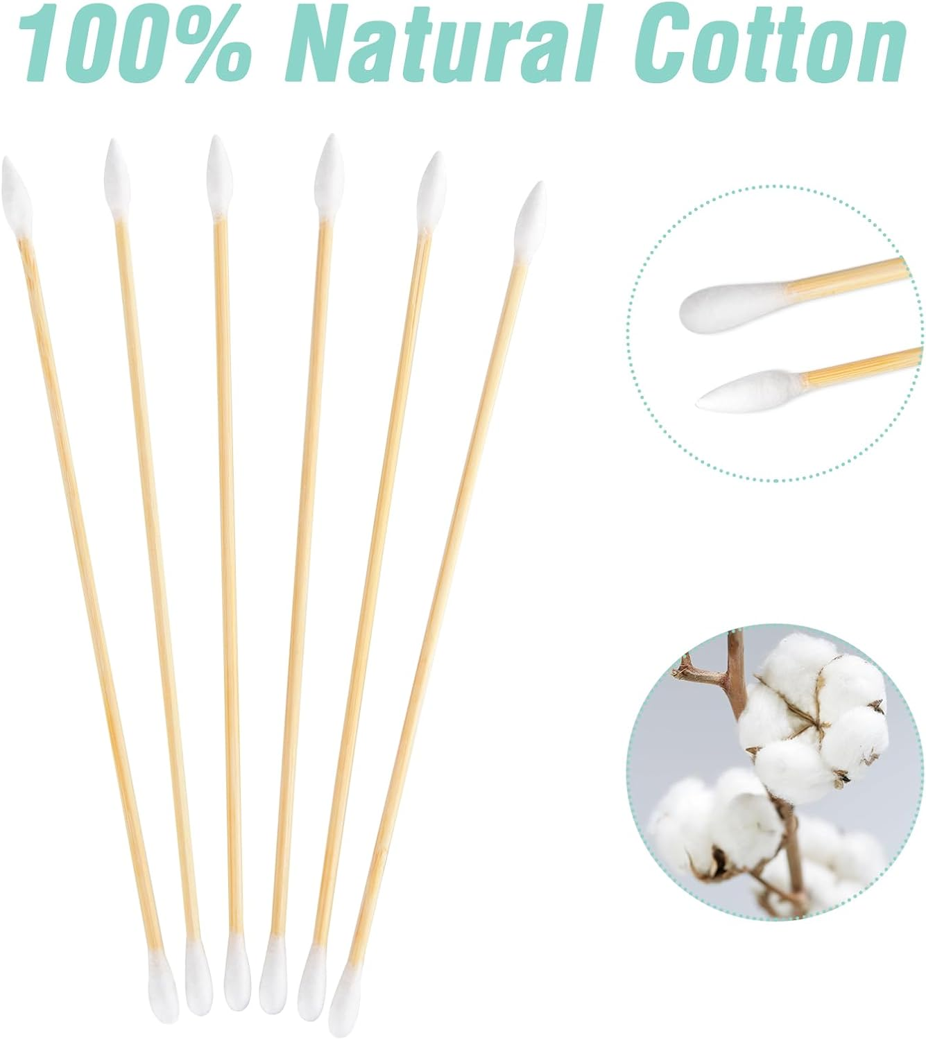 BOOSTEADY .22 .223 Caliber 5.56 MM 6 Inch Cotton Gun Cleaning Swabs in Storage Case image number 6