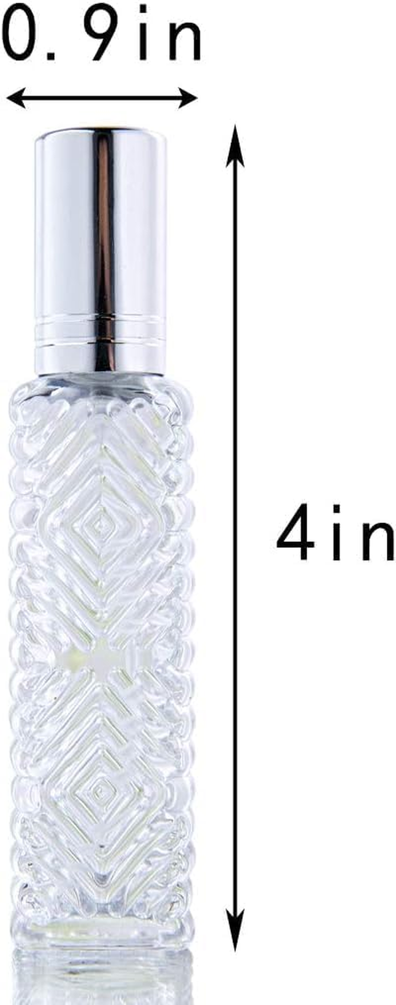 HDCRYSTALGIFTS Pack of 12 Clear Glass Atomizer Spray Bottles 10Ml Empty Refillable for Perfume Essential Oil Packed with Funnels Pipette Dispenser