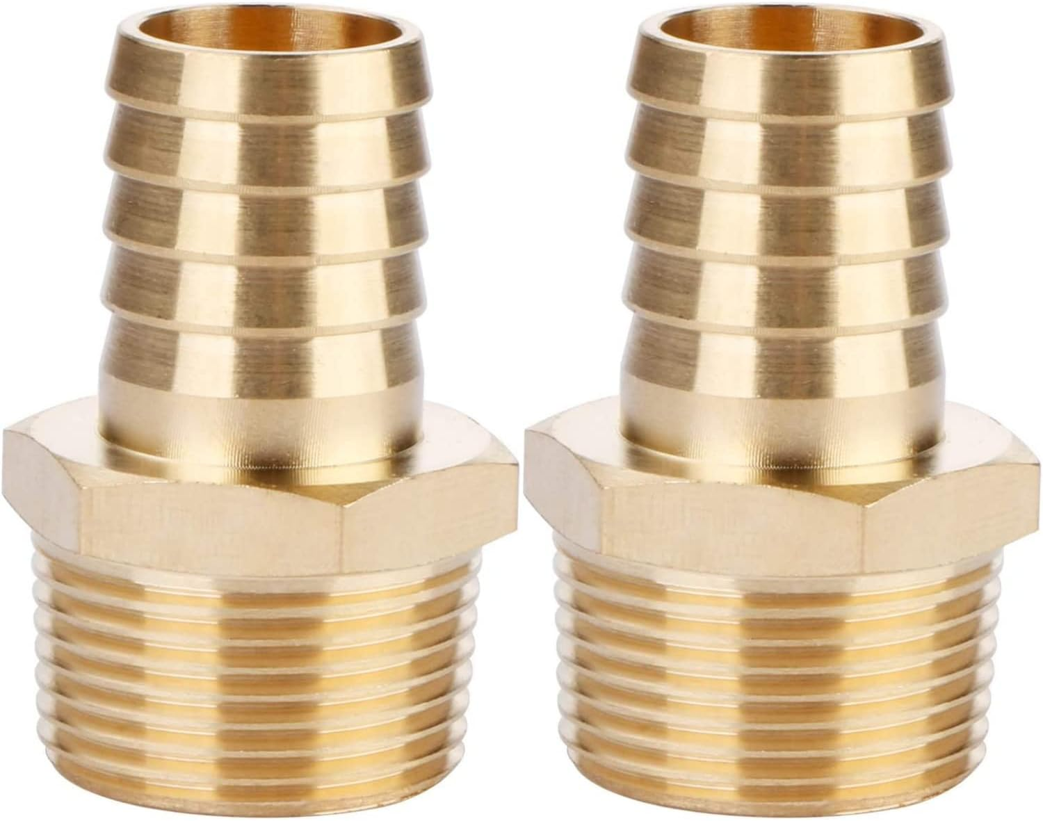 2PCS Brass Hose Fitting, Adapter, Barb NPT Male Pipe Fitting by CX WONDERLAND (3/4" Barb X 3/4" NPT Male) image number 4