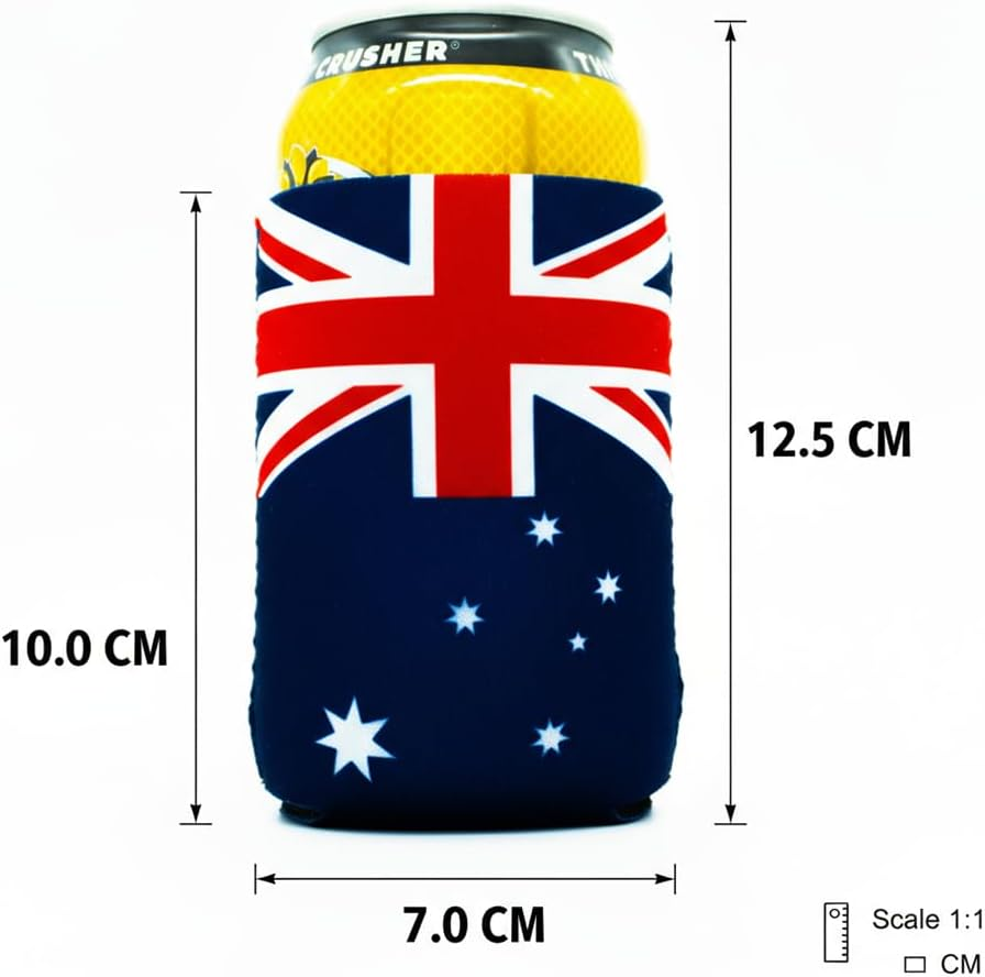 Stubby Holders Australian Flag Can Coolers (8 Pack) - Premium Neoprene Insulated Drink Sleeves for 330Ml Cans & Beer Bottles - Perfect for Bbqs, Camping & Aussie Gifts image number 5